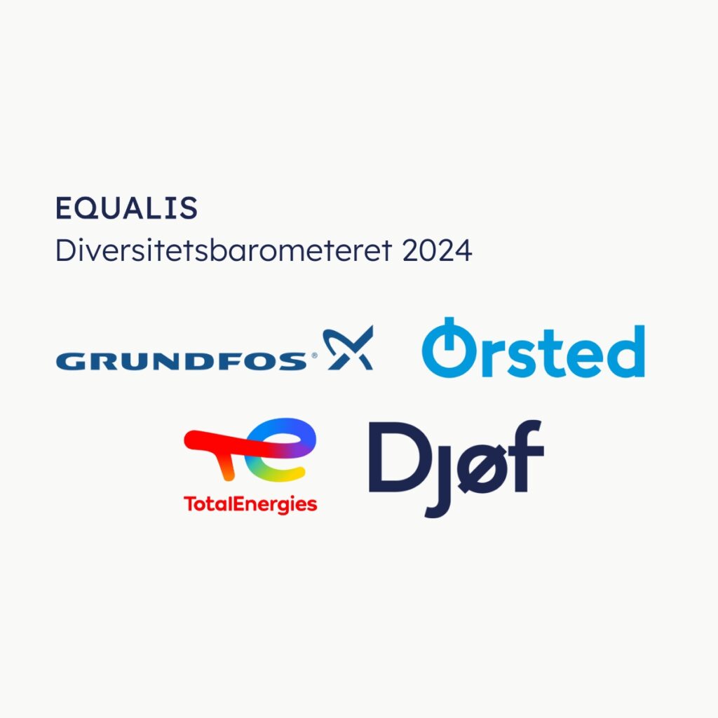 Grundfos, TotalEnergies og Ørsted er casepartnere på Diversitetsbarometeret 2024. Djøf er partner på tillægget til Diversitetsbarometeret 2024 om herkomst.